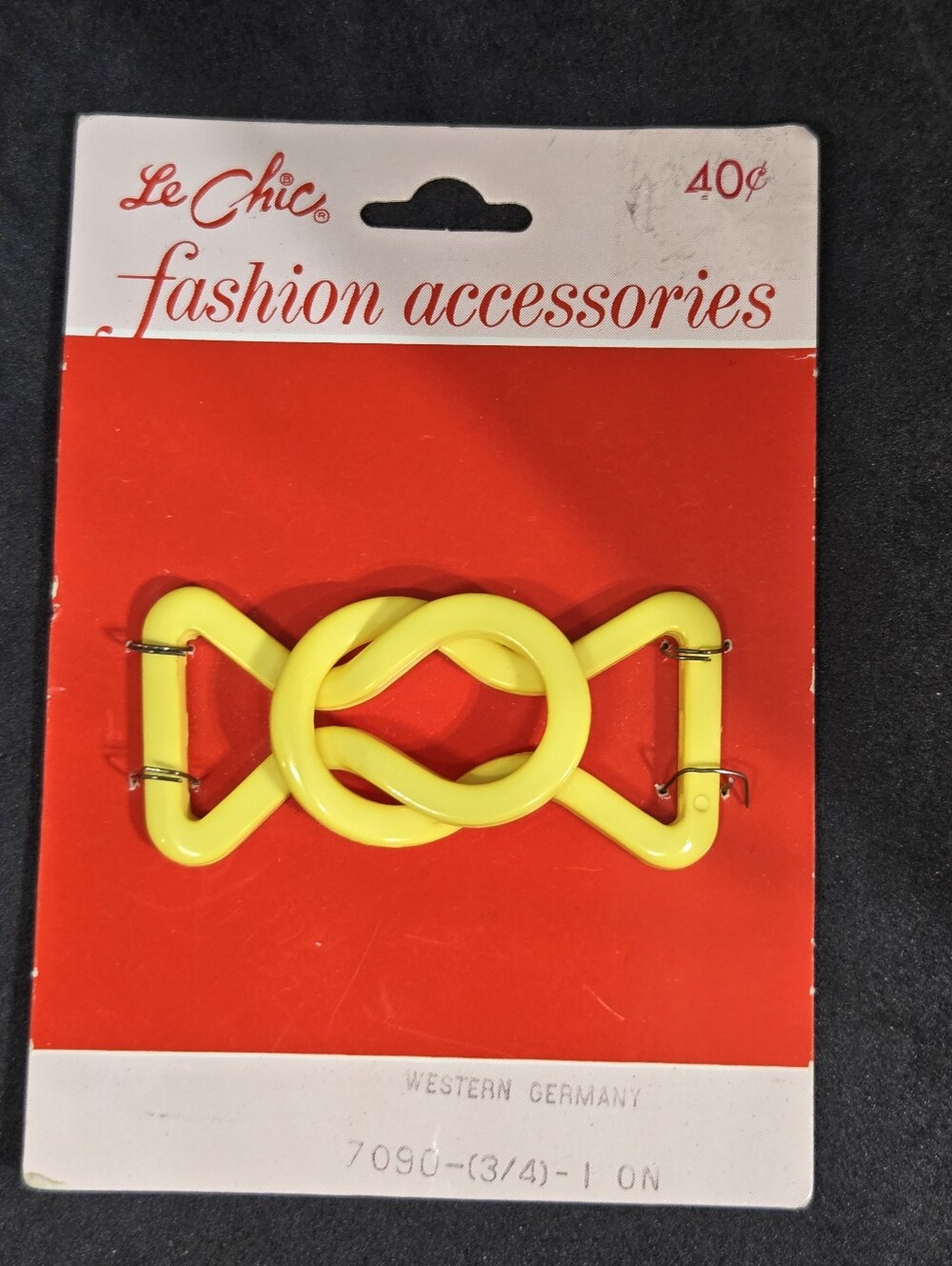 Vtg NOS Le Chic Plastic Belt Buckle Western Germany